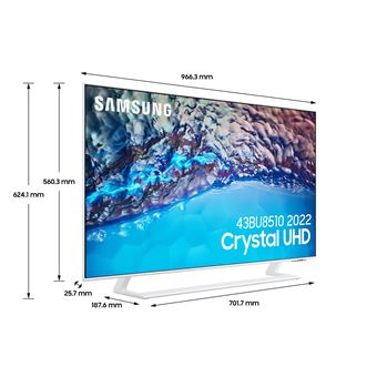 TV LED Samsung Crystal 43BU8510 109 cm 4K UHD 2022 Blanc