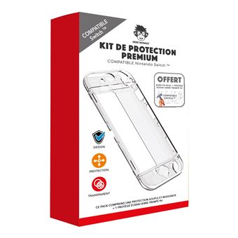 Kit de protection Geek Monkeys Premium pour Nintendo Switch Transparent