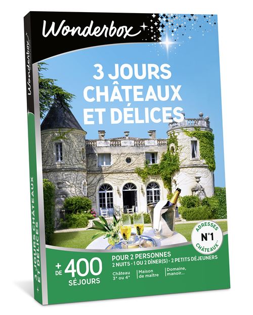 Coffret cadeau Wonderbox 3 jours Châteaux et Délices Edition 2025