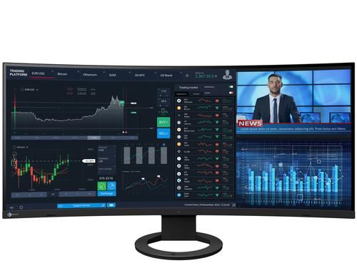 Eizo Schwarz Flexscan Ev3895-Bk - Mit Flexstand - Led-Monitor - Gebogen - 95.3 Cm (37.5") - 3840 X 1600 Uwqhd+ @ 61 Hz - Ips - 300 Cd/M² - 1000:1 - 5 Ms - 2Xhdmi, Displayport, Usb-C - Lautsprecher