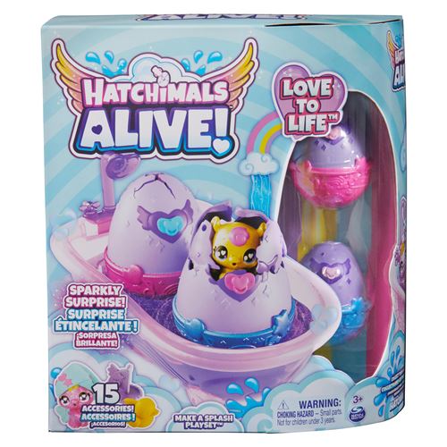 Pack 2 Figurines avec douche Hatchimals Color Change