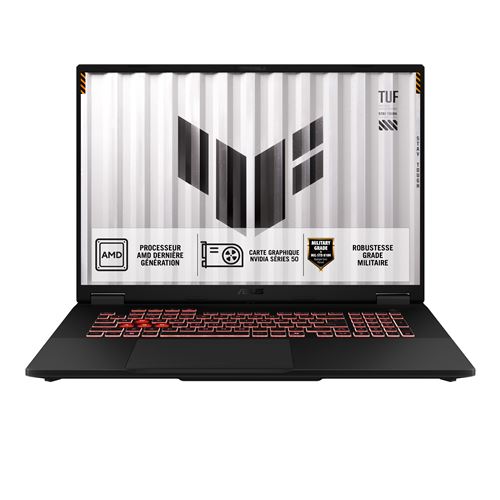PC portable gaming Asus TUF A18 A18-TUF808UM 18 FHD+ 144 Hz AMD Ryzen™ 7 32 Go RAM 1 To SSD Nvidia GeForce RTX 5060 Gris