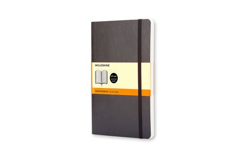 Carnet classique grand format lign&eacute; Moleskine Couverture souple Noir