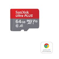 Sandisk Ultra Plus 100MB/s microSDXC UHS-I Kaart 64GB + Adapter