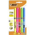 Blister 5 surligneurs BIC Highlighter Grip Décor