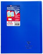 Cahier Clairefontaine Koverbook 96 pages grands carreaux 24 x 32 cm Bleu Marine