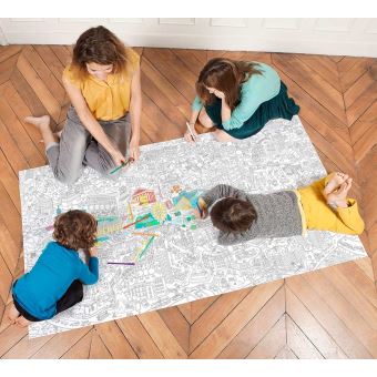 Poster à colorier Omy Plan de Paris