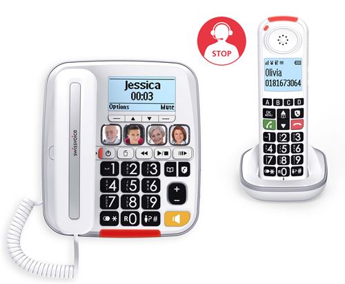 Téléphone sans fil Swissvoice Xtra 3355 Combo Blanc