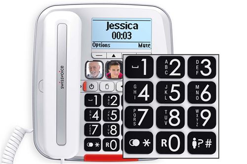 Telefono Fisso Swissvoice Xtra 3355 Combo - DECT, Tasti Grandi, Segreteria, Audio Potenziato, Per Anziani - Foto 6