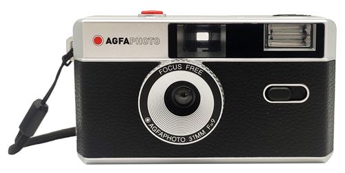 Appareil photo argentique compact AgfaPhoto 35mm Réutilisable Silver/Noir