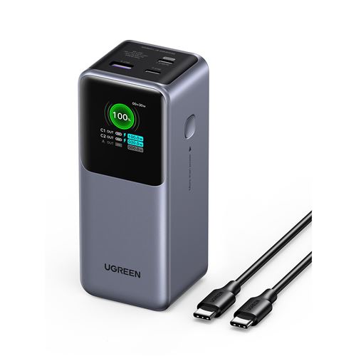 Batterie urgence UGREEN 20000 mAh Gris anodisé