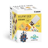 Kit Imprimante Photo Canon Selphy QX20 Edition Zootopie 2 Blanc Sable + 20 recharges+ 2 carnets + Stickers