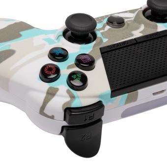 Manette PS4 Under Control Bluetooth Blanc Camouflage avec Prise Jack