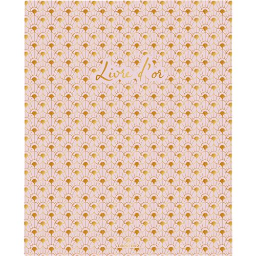 LIVRE D''OR CARNET VERSAILLES ROSE FORMAT PORTRAIT 22X27- 200 PAGES - SOUPLE - UNI