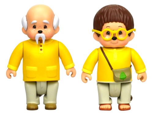 Pack de 2 figurines Ouaps Monchhichi Feuillu et Sylvus 7,5 cm