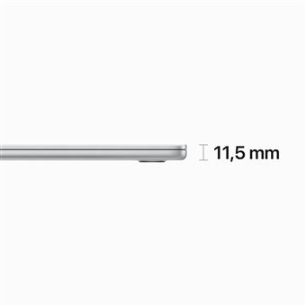 Apple MacBook Air 15.3'' 256 Go SSD 8 Go RAM Puce M2 CPU 8 coeurs GPU 10 coeurs Argent Nouveau