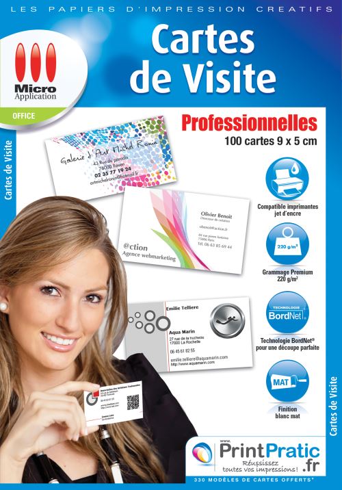 MICRO APPLICATION CARTES DE VISITE PROFESSIONNEL 70F FR -