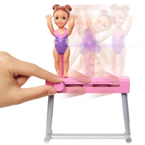 Barbie Gymnastique Coffret Avec Poupée Blonde – Pince En C, Poutre D’Équilibre, Survêtement Et 10+ Accessoires – Cadeau Sport Pour Enfants Dès 3 Ans