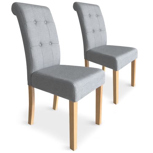 Paris Prix - Lot De 2 Chaises Design oliver 99cm Gris