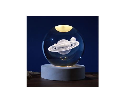 Lampe à poser Itotal Led Crystal Ball Saturn medium