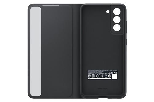 Etui folio Smart Clear View Cover pour Samsung Galaxy S21 FE Gris foncé