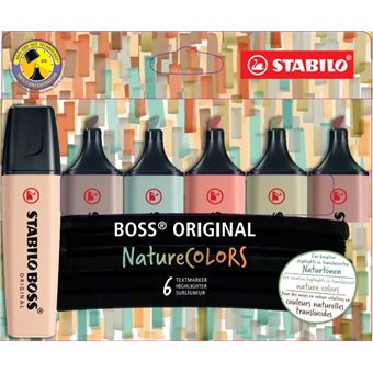 Set de 6 marqueurs Stabilo Nature Colors