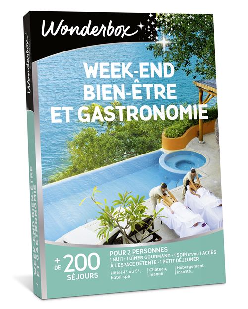 Coffret cadeau Wonderbox Week end bien être et gastronomie Edition 2025