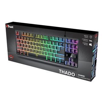 Clavier gaming éclairé Trust GXT 833 Thado Noir