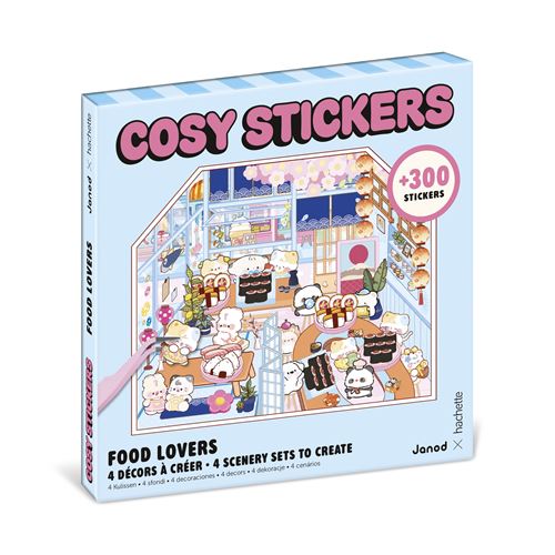 Janod Multicolore Jeu Créatif Cosy Stickers Food Lover