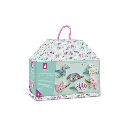 Atelier bijoux : 6 Barrettes Animaux Pailletés à Créer Juratoys Janod - vue 3