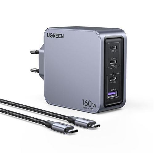 Chargeur secteur UGREEN Nexode Pro anodisé - vue 1
