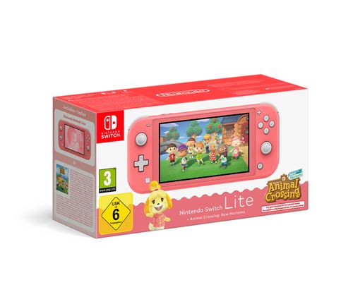 Console Switch Lite Corail + Animal Crossing NH