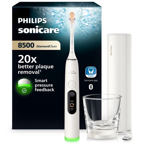 Brosse à Dents Électrique Philips Sonicare Diamondclean 8500 Hx8513/11 Blanc