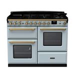 PIANO DE CUISSON ESTEL DELUXE OC TAB MIX 110 CM BLEU PASTEL LAITON ANTIQUE