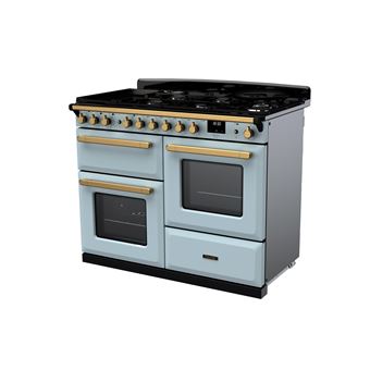 PIANO DE CUISSON ESTEL DELUXE OC TAB MIX 110 CM BLEU PASTEL LAITON ANTIQUE