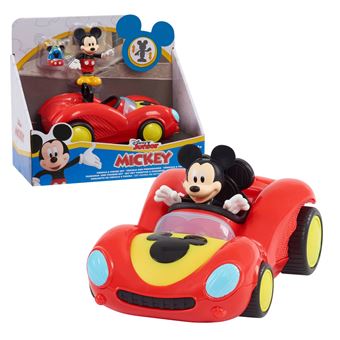 Véhicule et figurine articulée 7,5 cm Mickey Modèle Course