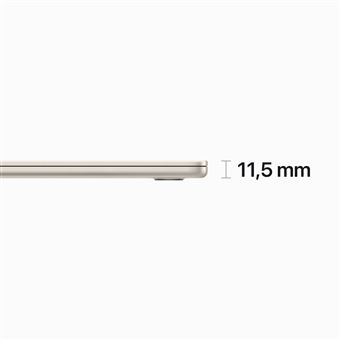 Apple MacBook Air 15.3'' 256 Go SSD 8 Go RAM Puce M2 CPU 8 coeurs GPU 10 coeurs Lumière stellaire Nouveau