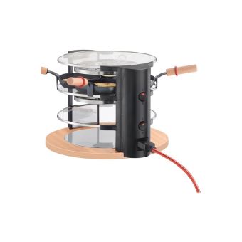 Appareils à raclette Evolution 900W + accessoires Noir/Bois