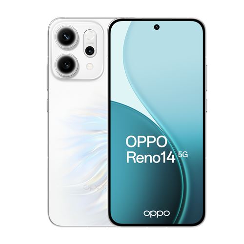 Smartphone Oppo Reno 14 6,59 5G Double nano SIM 512 Go Blanc opale