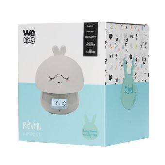 Réveil lumineux We Lapin Blanc avec télécommande