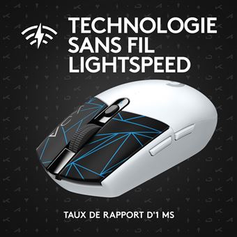 Souris Gaming sans fil Logitech G305 K/DA Lightspeed Blanc et noir