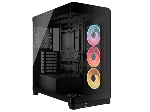 Boîtier PC Gaming Corsair Frame 4500X Lx-R Moyen Tour Noir Argb Panneau De Verre Incurvé Trempé