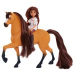 Coffret Spirit Lucky et Spirit avec figurine cheval 18 cm et poupée 12 cm