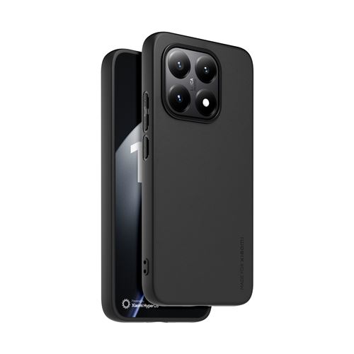 Coque arrière semi-rigide au touché peau Made For Xiaomi Noir pour Xiaomi 15T