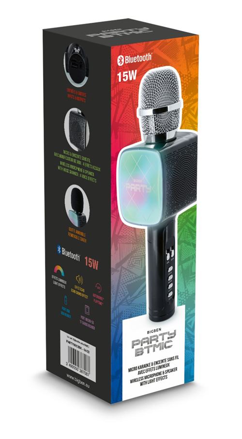 PARTY & Sound PARTYBTMIC2BK haut parleur portable et de fête Neuf - vue 4