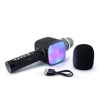 Jouet musical BigBen Microphone Karaoke avec Effets Lumineux Noir