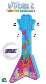 Mini guitare Trolls Tournée Mondiale Musicale et lumineuse 18 cm