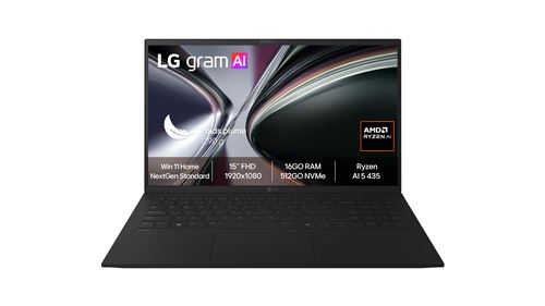 PC Portable LG Gram Ai 15Z95U 15" Fhd AMD Ryzen™ Ai 5 16 Go Ram 512Go SSD Noir