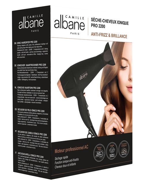 Sèche-cheveux Camille Albane Ionique Pro 2200 W Noir