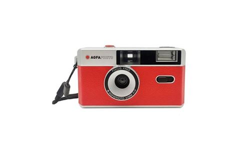 Appareil photo argentique compact AgfaPhoto 35mm Silver/Rouge - Réutilisable